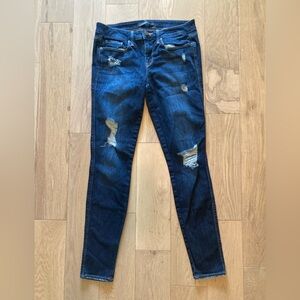 Genetic Denim Dark Blue Distressed Skinny Jeans